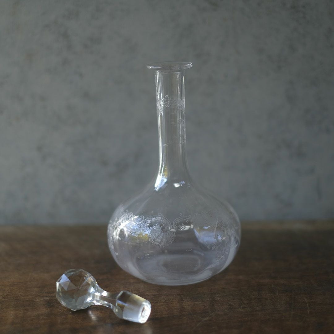 アンティーク デキャンタ フランス アシッドエッチング3