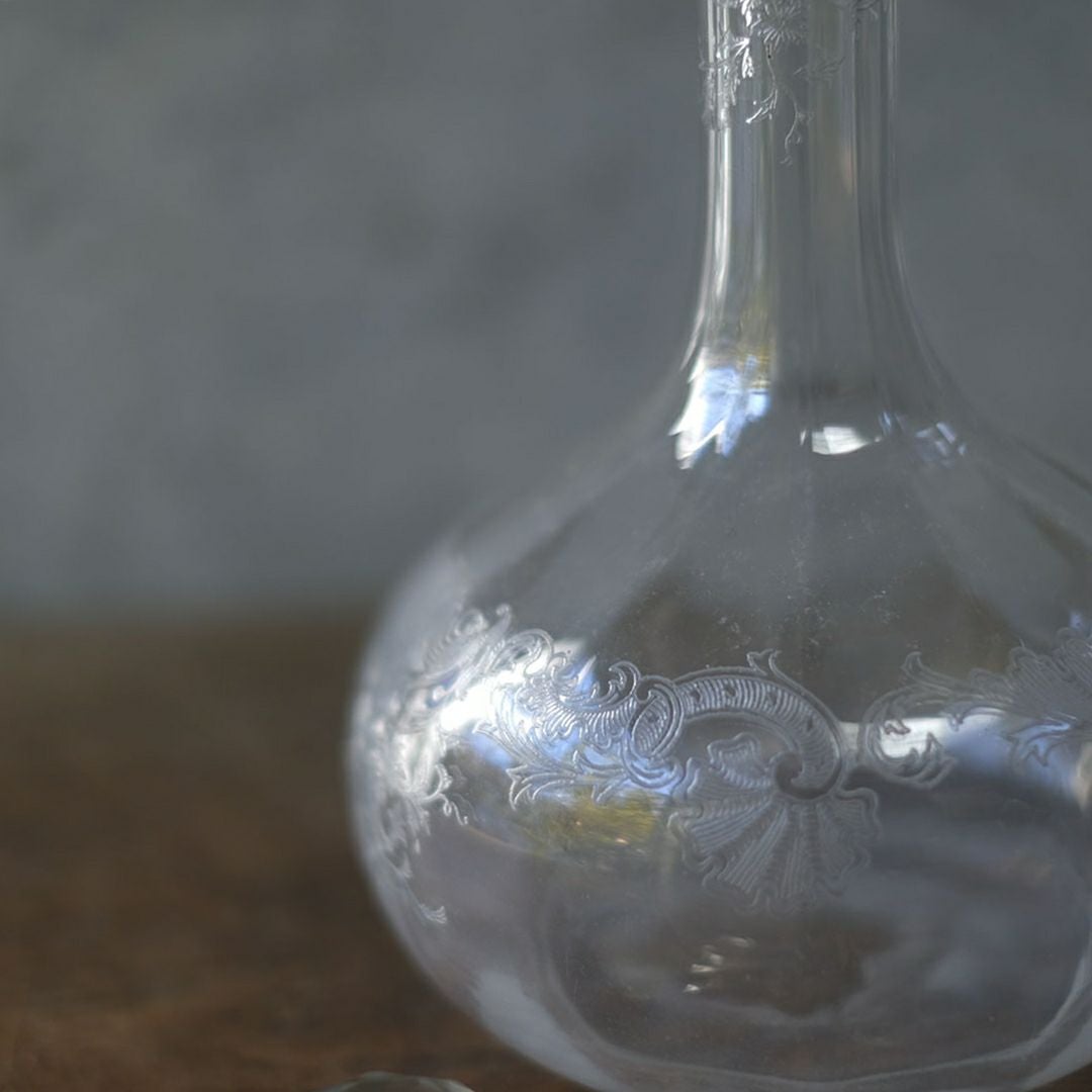 アンティーク デキャンタ フランス アシッドエッチング4