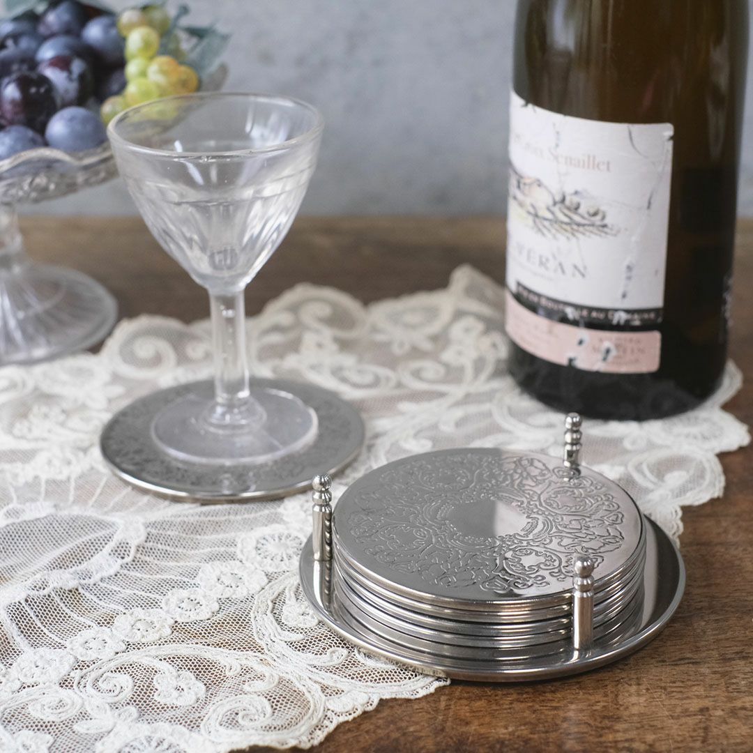 ヴィンテージコースター イギリス シルバープレート