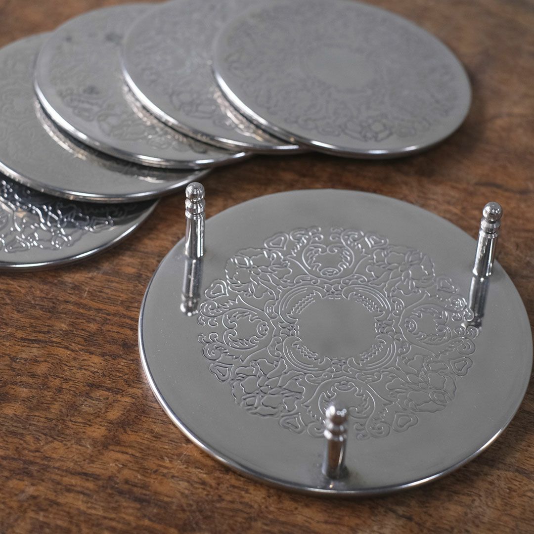 ヴィンテージコースター イギリス シルバープレート3