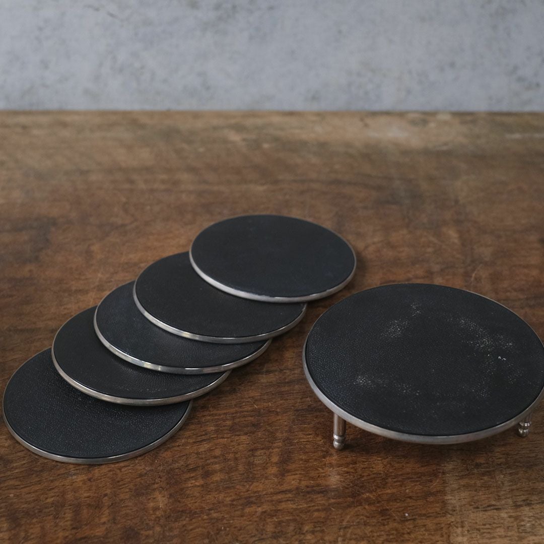 ヴィンテージコースター イギリス シルバープレート6