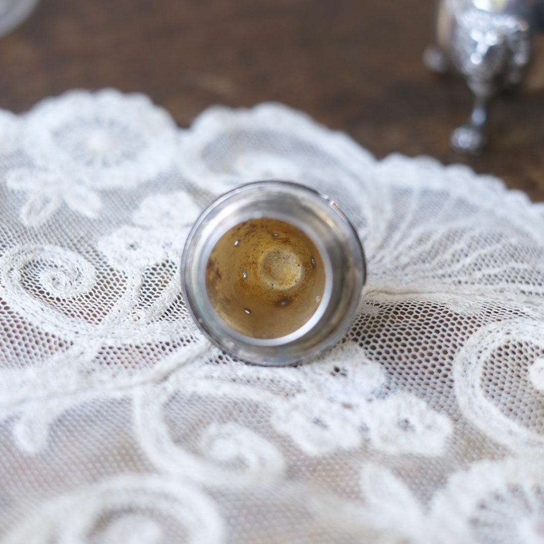 アンティークペッパーポット スパイスケース 胡椒入れ シルバープレート イギリス6