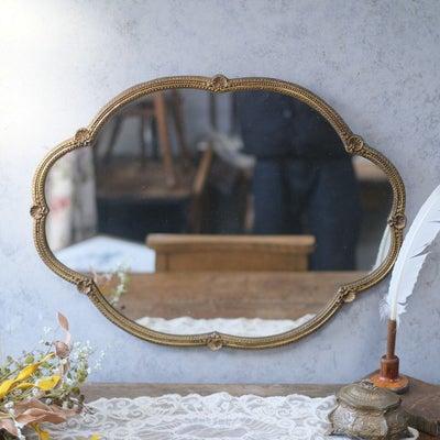 アンティークミラー オーバル 金縁 イギリス