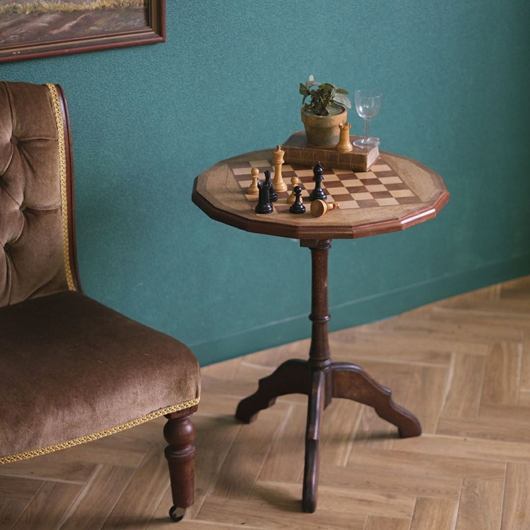 アンティーク ゲームテーブル パーケットリー 寄木細工 チェステーブル アンティーク家具1