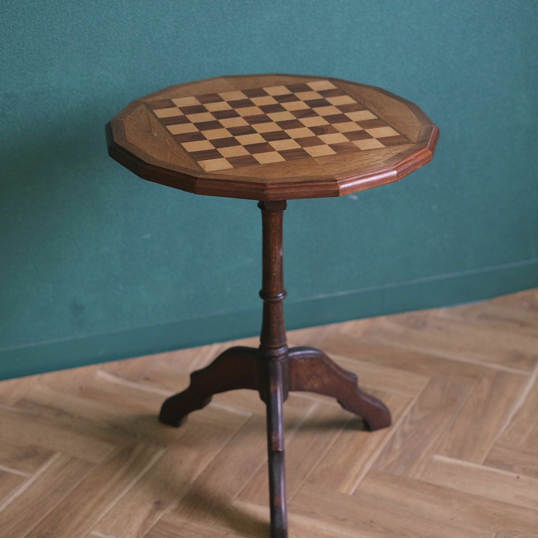 アンティーク ゲームテーブル パーケットリー 寄木細工 チェステーブル アンティーク家具3