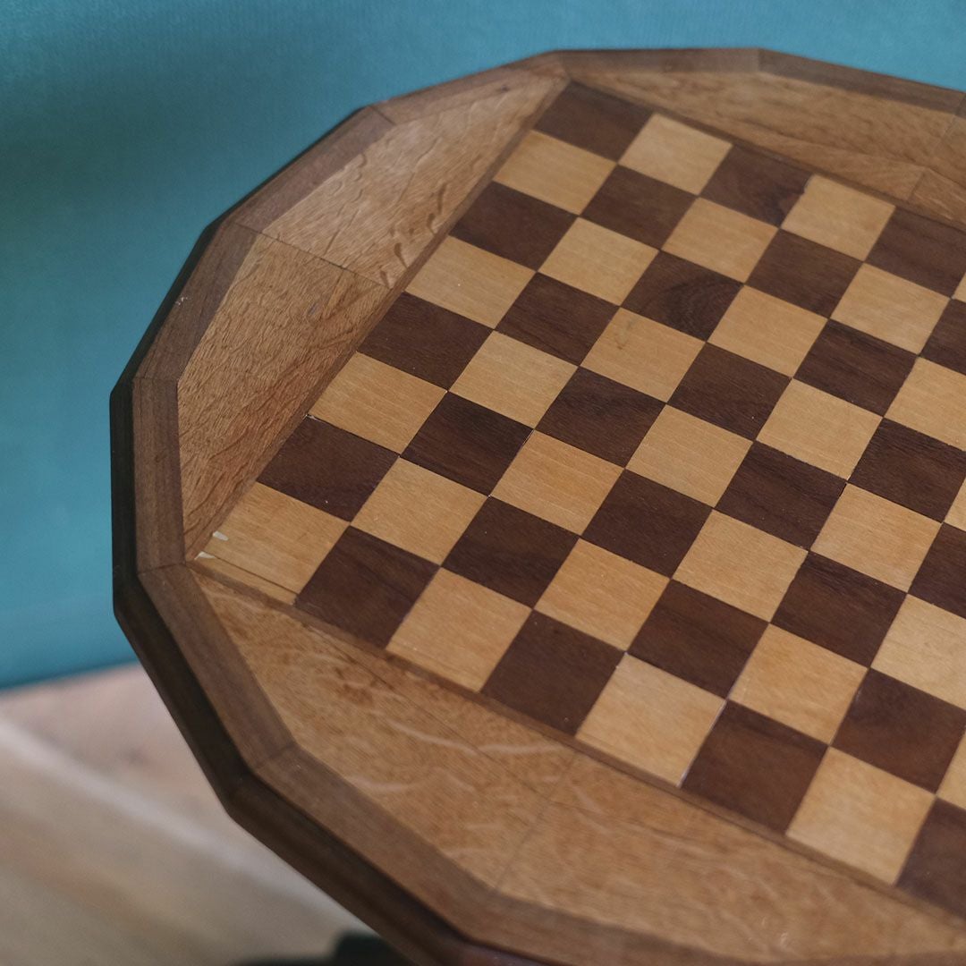 アンティーク ゲームテーブル パーケットリー 寄木細工 チェステーブル アンティーク家具4