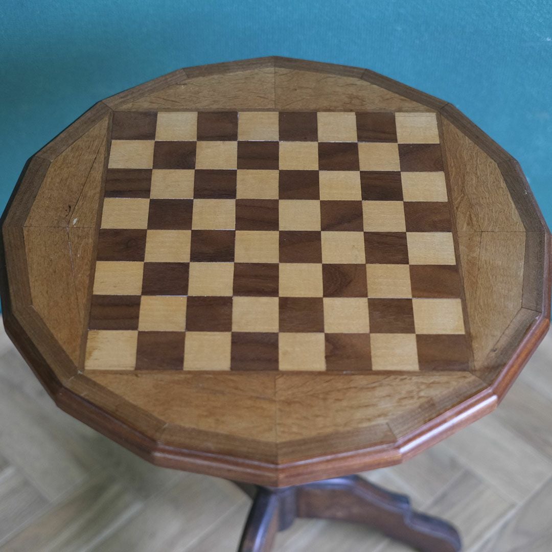 アンティーク ゲームテーブル パーケットリー 寄木細工 チェステーブル アンティーク家具5