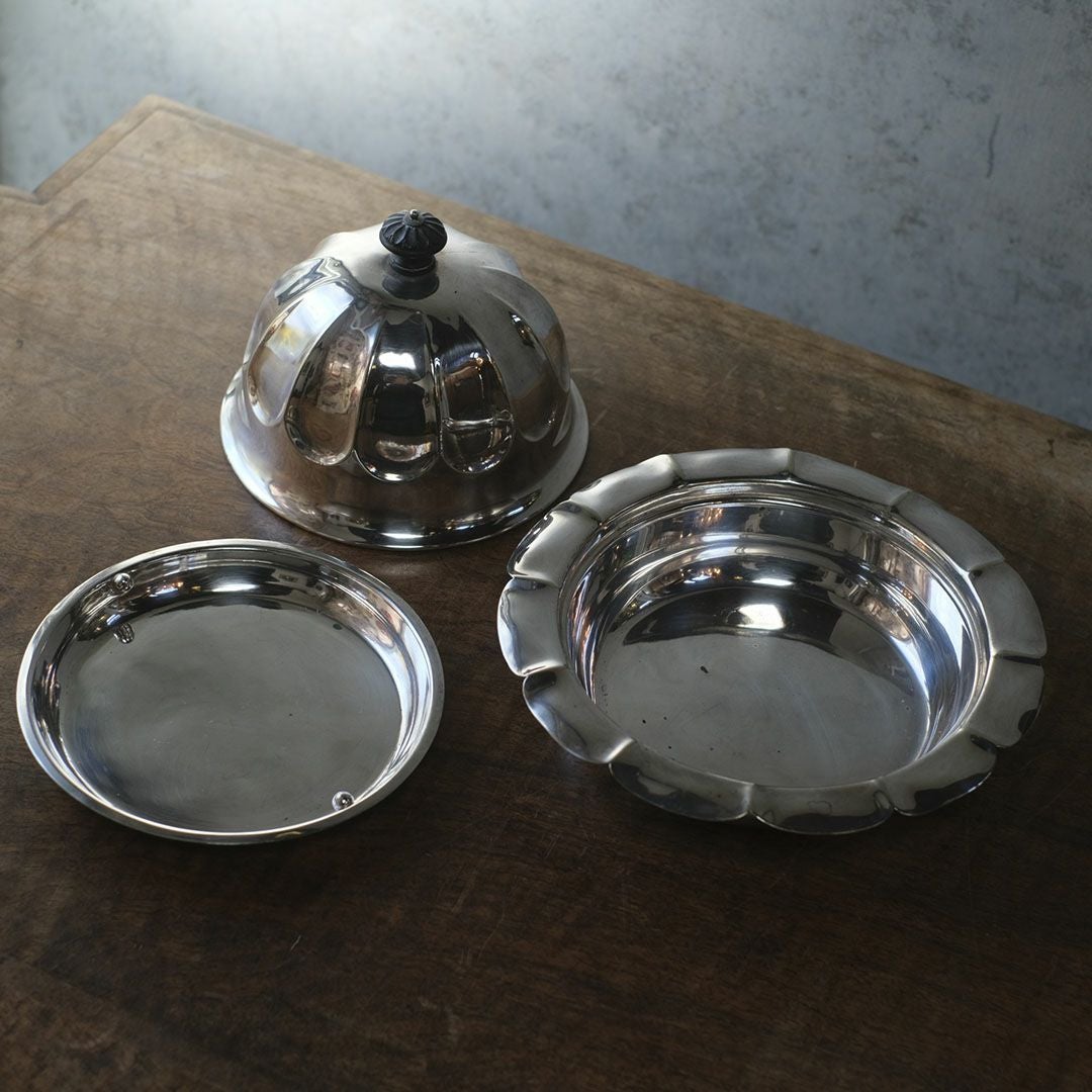 アンティークカバー付きディッシュ シルバープレート 銀メッキ イギリス4