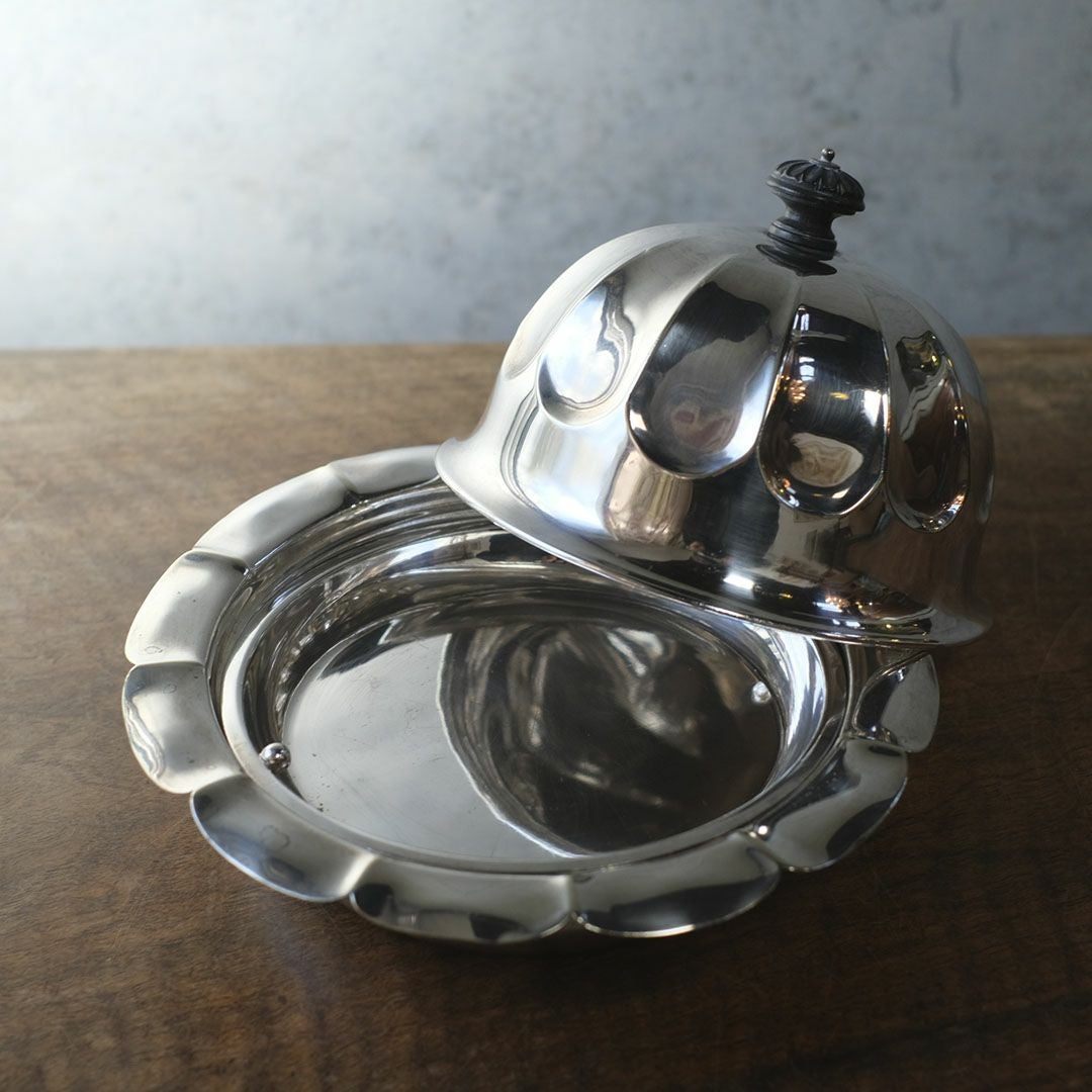 アンティークカバー付きディッシュ シルバープレート 銀メッキ イギリス6