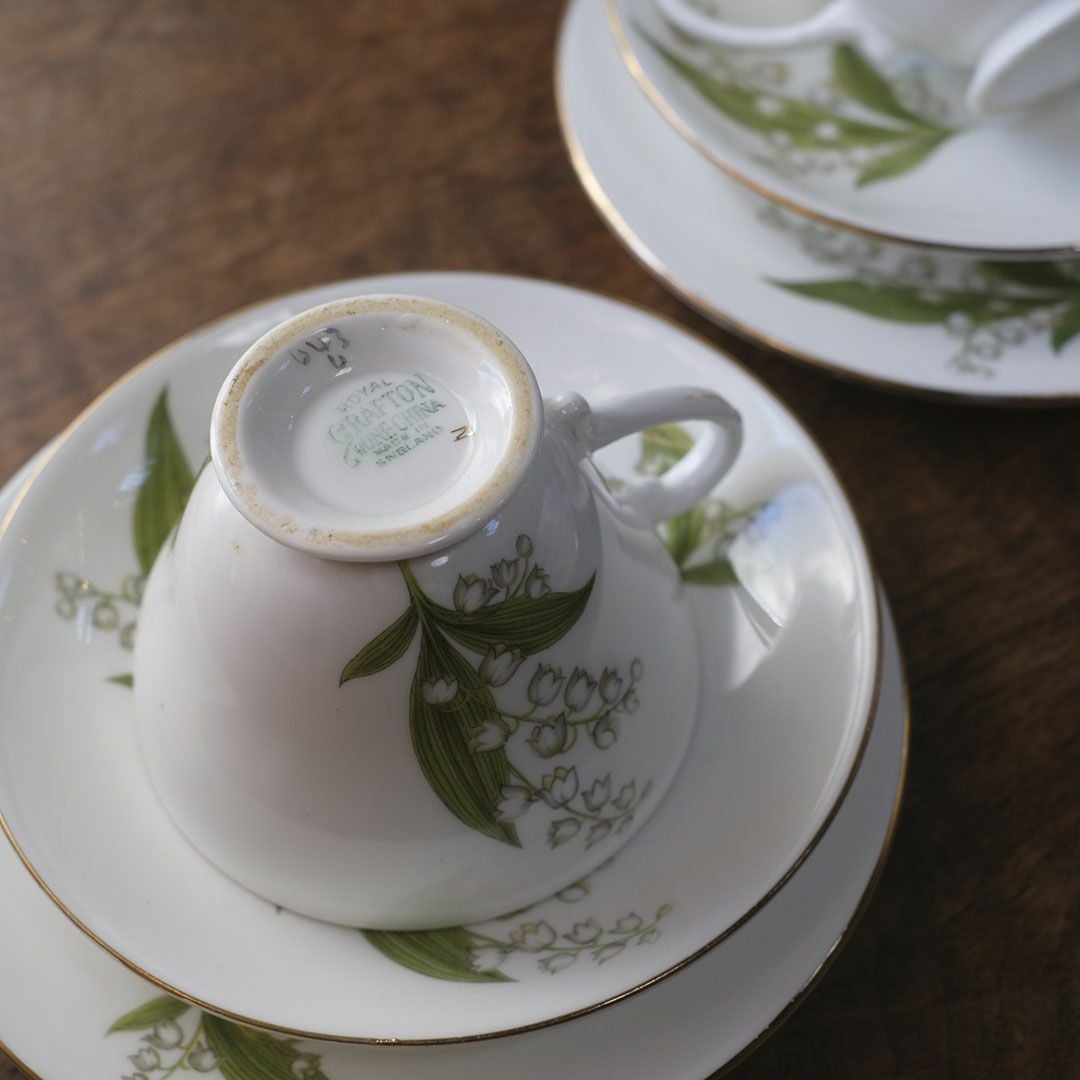 ヴィンテージティーカップトリオ リリー 鈴蘭 イギリス7