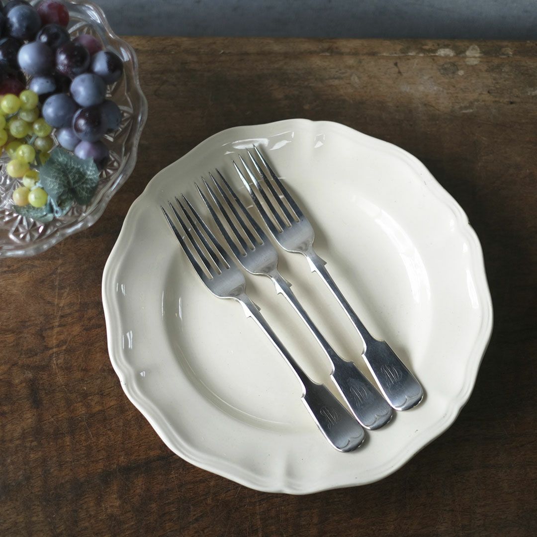 アンティークフォーク シルバープレート 銀メッキ フィドルパターン イギリス