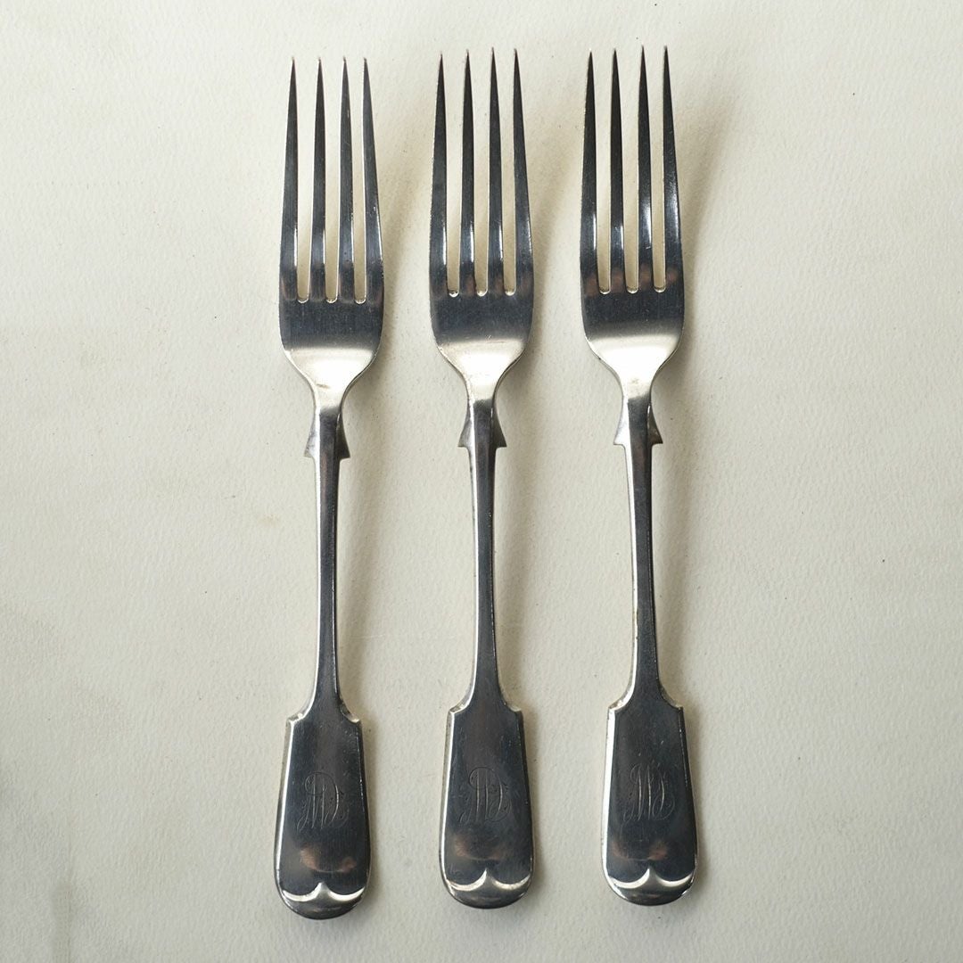 アンティークフォーク シルバープレート 銀メッキ フィドルパターン イギリス2