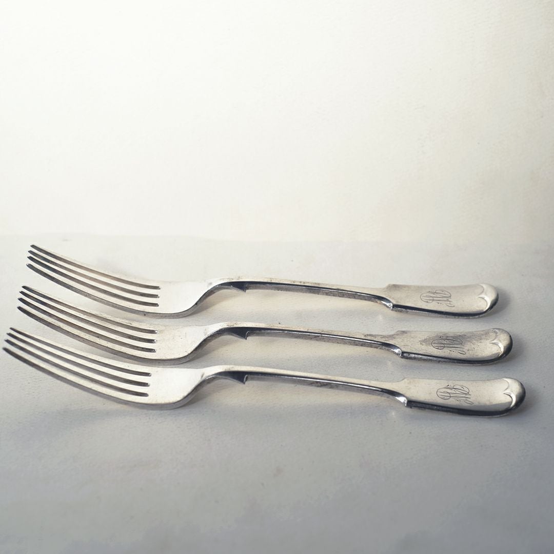 アンティークフォーク シルバープレート 銀メッキ フィドルパターン イギリス3