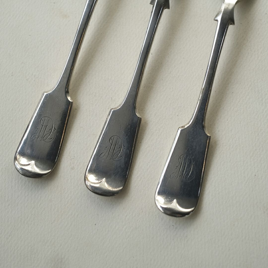 アンティークフォーク シルバープレート 銀メッキ フィドルパターン イギリス7