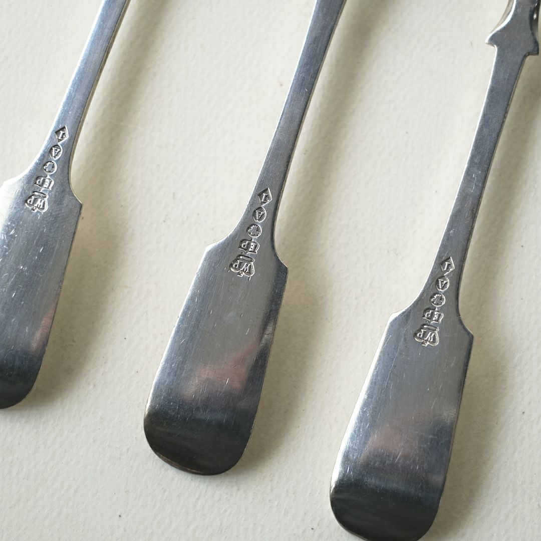 アンティークフォーク シルバープレート 銀メッキ フィドルパターン イギリス8