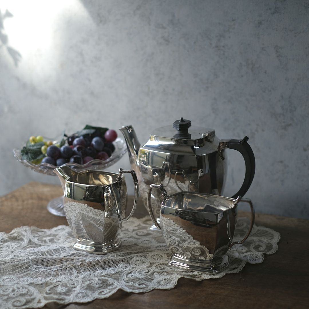 アンティークティーセット シルバープレート 銀メッキ イギリス1