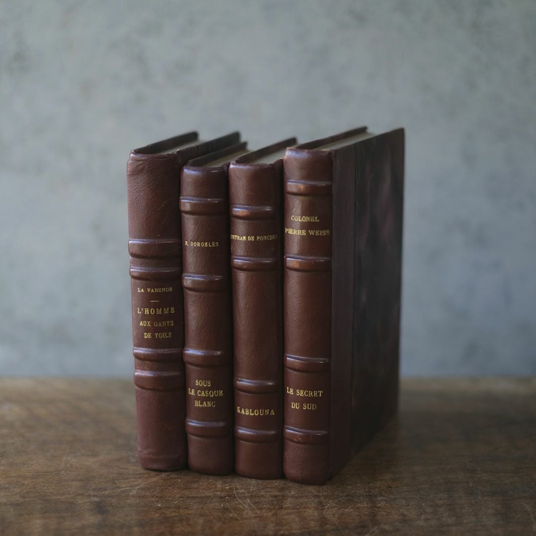 アンティークブック フランス 革張りの古書