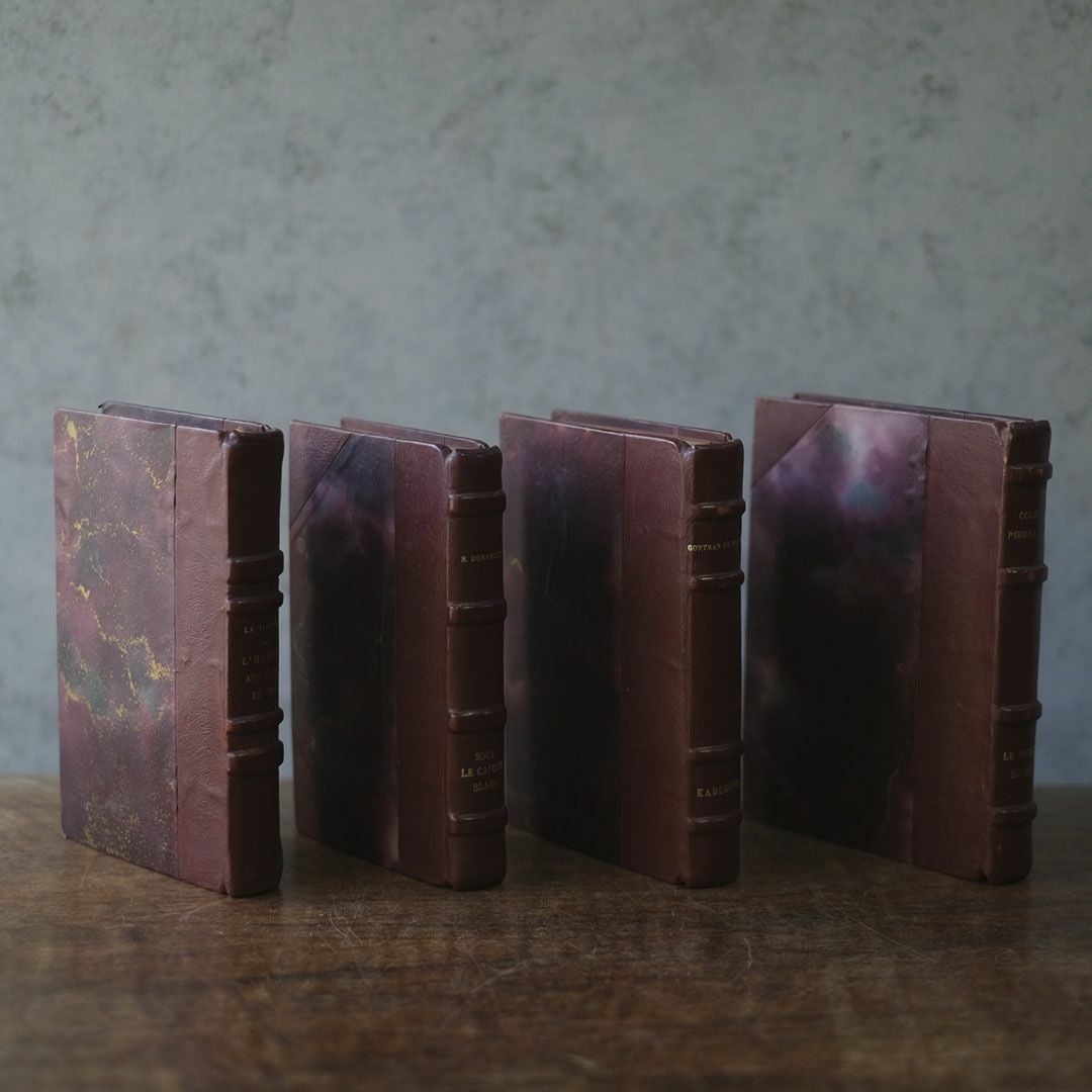 アンティークブック フランス 革張りの古書2