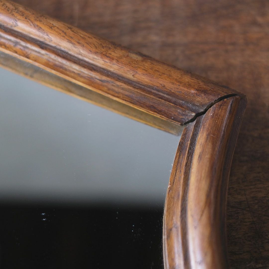 アンティークミラー シェルモチーフ 木製フレーム フランス5