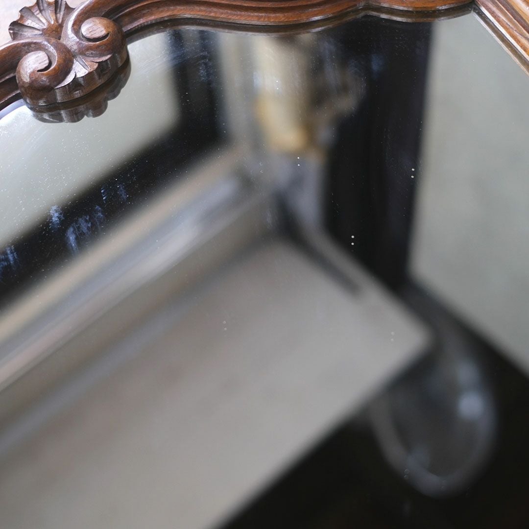 アンティークミラー シェルモチーフ 木製フレーム フランス6