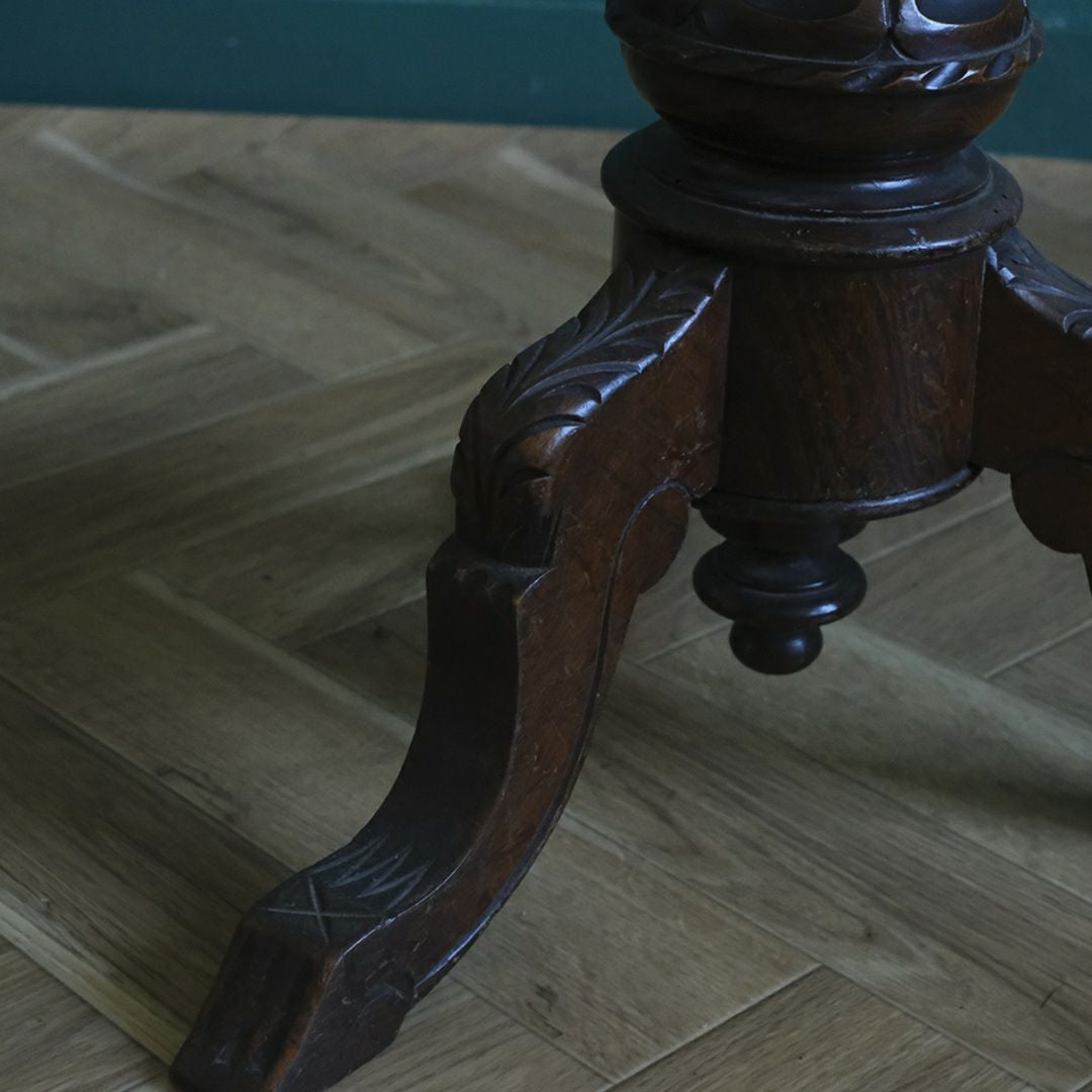 アンティークピアノスツール トライポットの足 椅子 アンティーク家具 フランス8