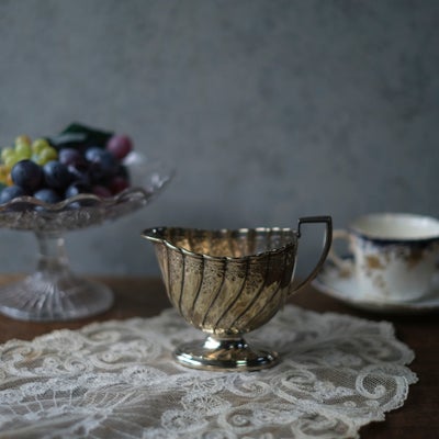 アンティークミルクポット ミルクジャグ クリーマー シルバープレート 銀メッキ イギリス