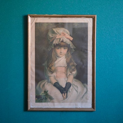 アンティーク プリントピクチャー 肖像画 絵 チェリー・ライプ ジョン・エヴァレット・ミレイ イギリス