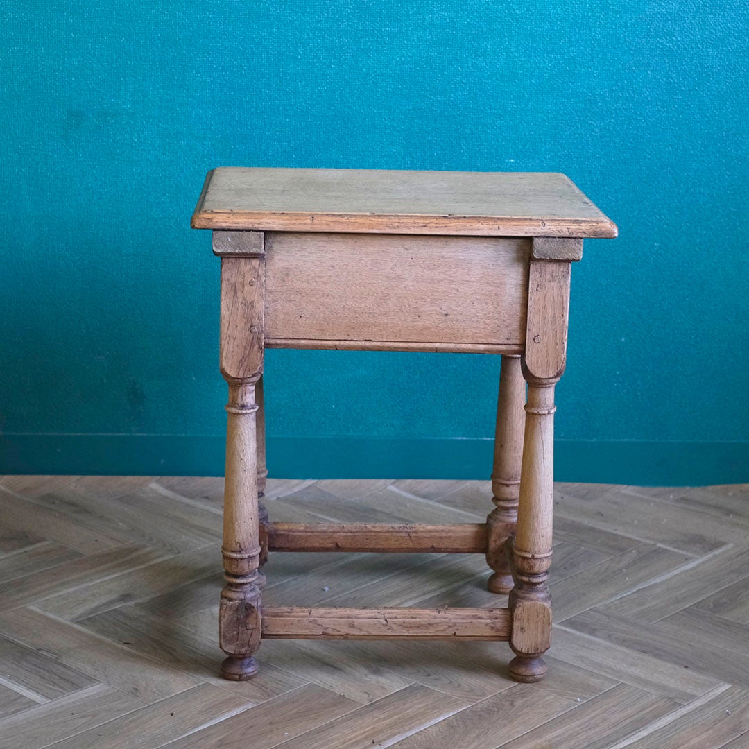 アンティーク ドロワー付きサイドテーブル フランス 剥離された ナイトテーブル/アンティーク家具6