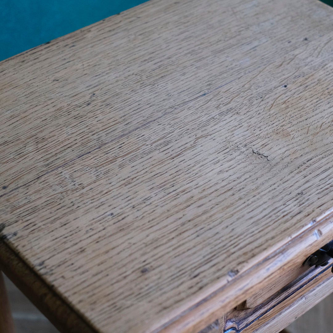 アンティーク ドロワー付きサイドテーブル フランス 剥離された ナイトテーブル/アンティーク家具8