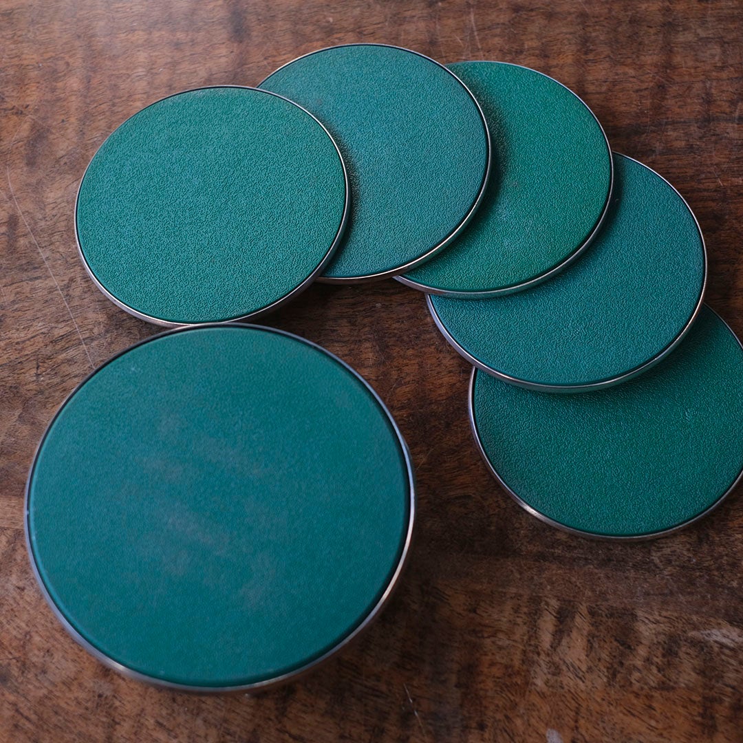 ヴィンテージコースター セット イギリス シルバープレート8