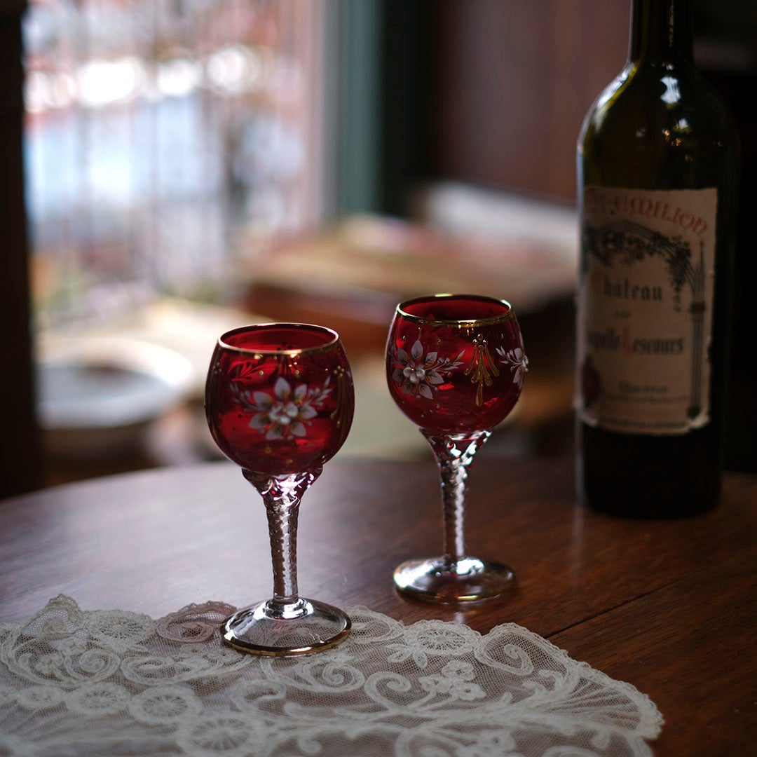 ヴィンテージグラス ヴェネチアングラス ルビー イタリア1