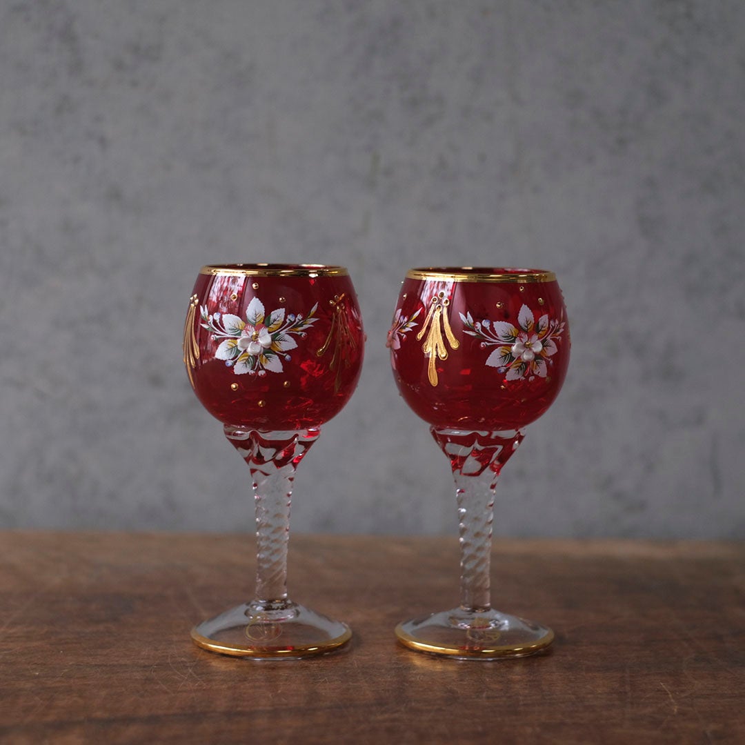 ヴィンテージグラス ヴェネチアングラス ルビー イタリア2