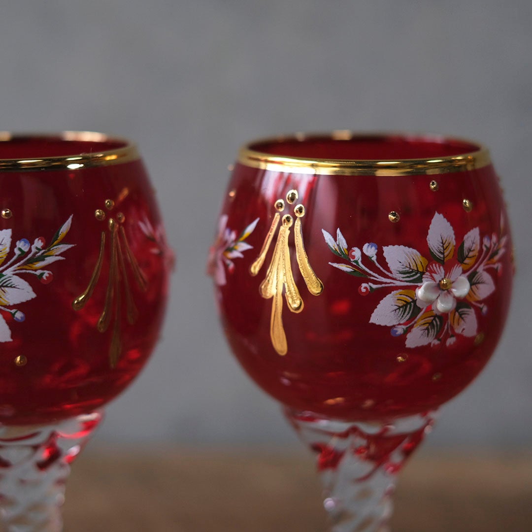 ヴィンテージグラス ヴェネチアングラス ルビー イタリア3