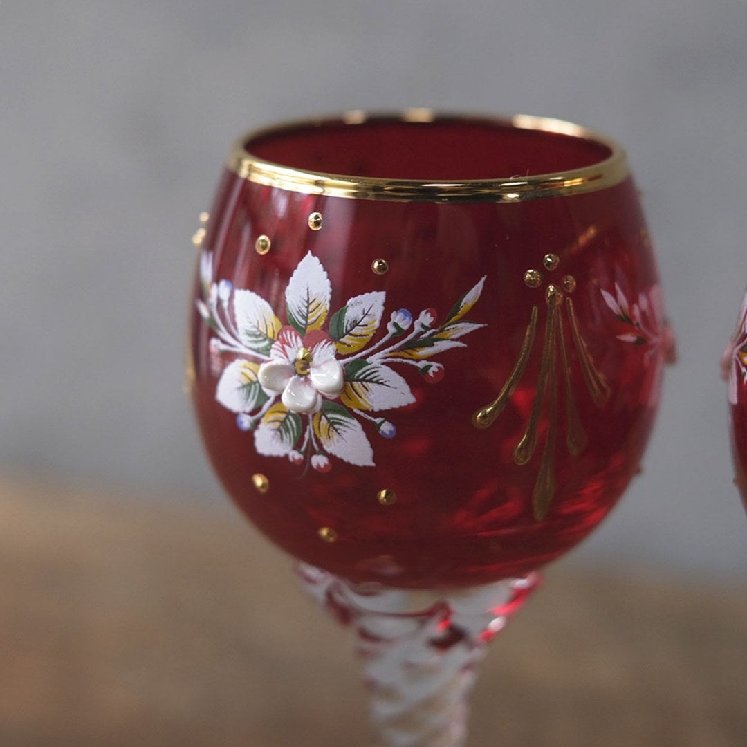 ヴィンテージグラス ヴェネチアングラス ルビー イタリア4