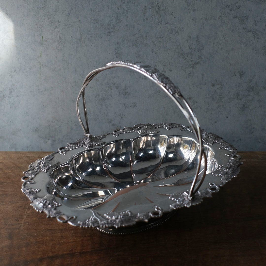 アンティーク シルバープレートバスケット2