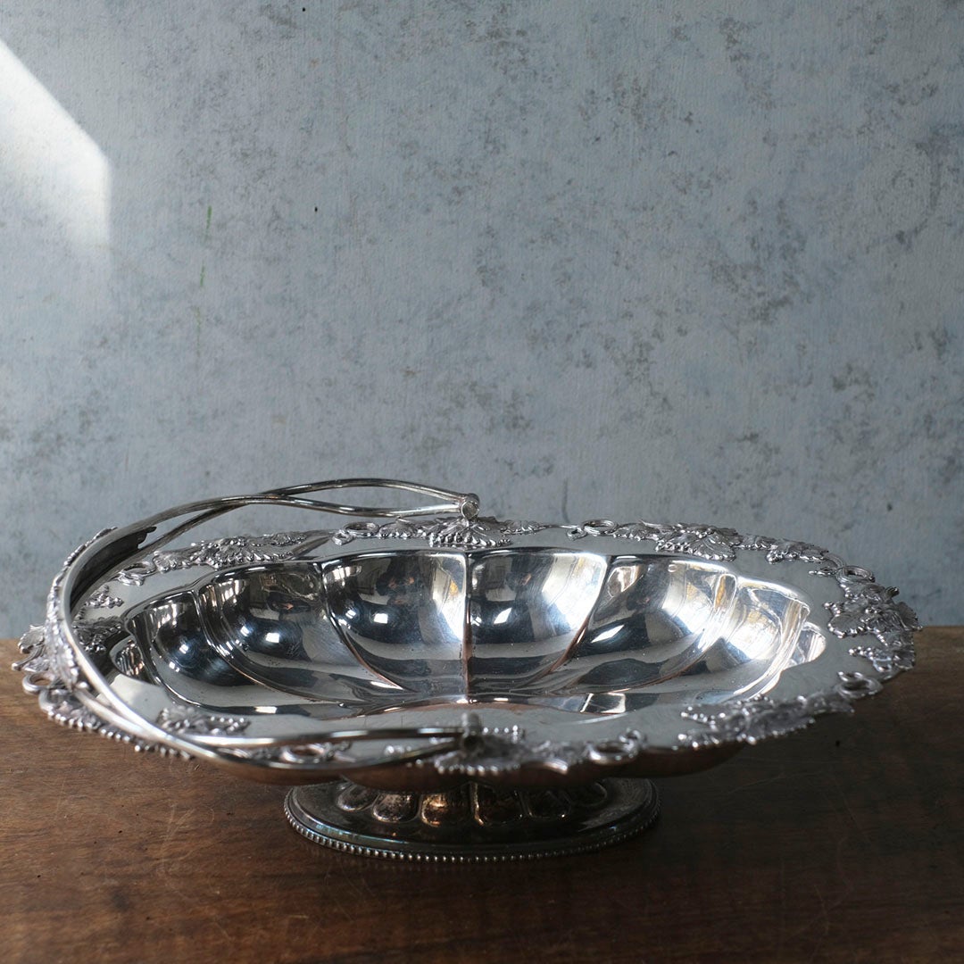 アンティーク シルバープレートバスケット3