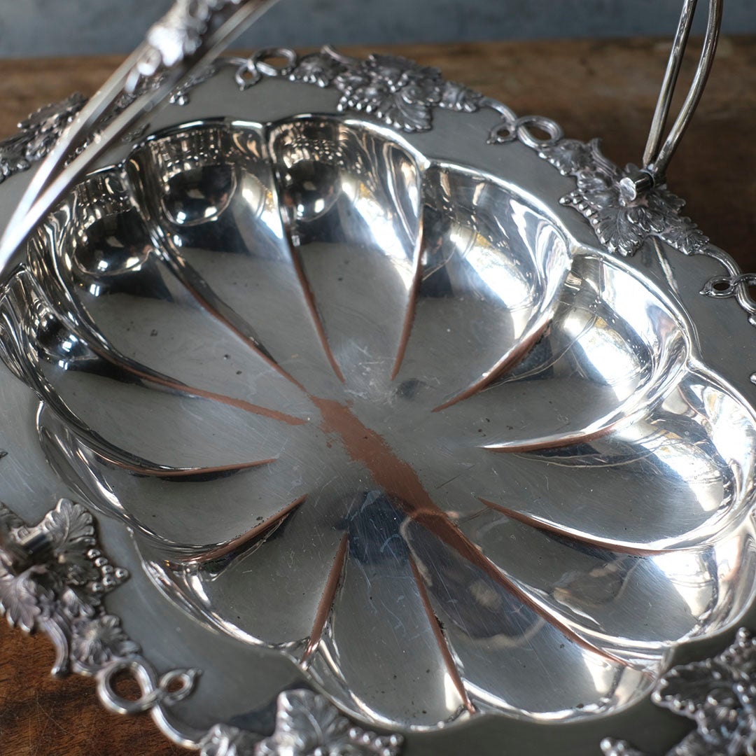 アンティーク シルバープレートバスケット4