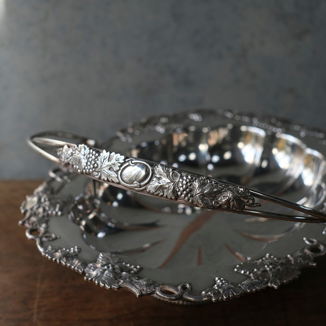 アンティーク シルバープレートバスケット5