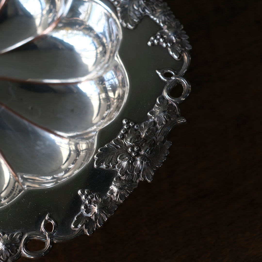 アンティーク シルバープレートバスケット6