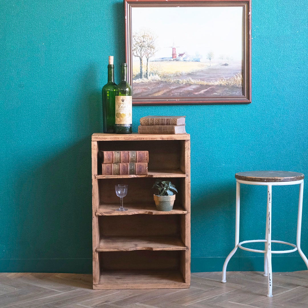 アンティーク 剥離された小さなストレージシェルフ イギリス 木製棚 パイン/アンティーク家具