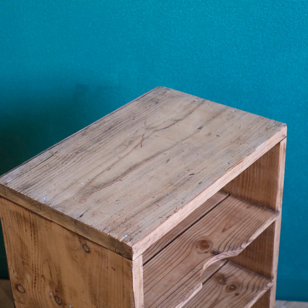 アンティーク 剥離された小さなストレージシェルフ イギリス 木製棚 パイン/アンティーク家具8