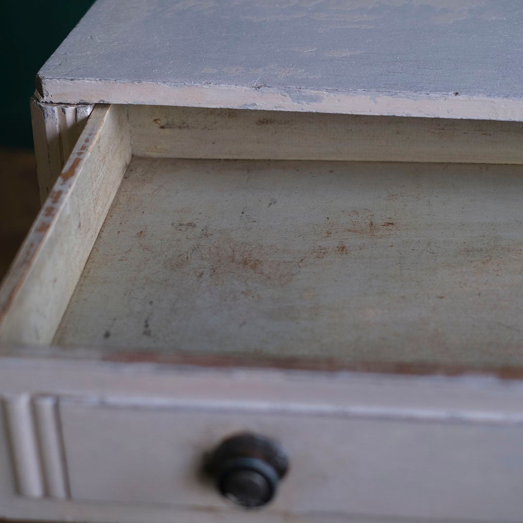 アンティーク ペイントテーブル イギリス グレイッシュホワイト アールデコ イギリス アンティーク家具7