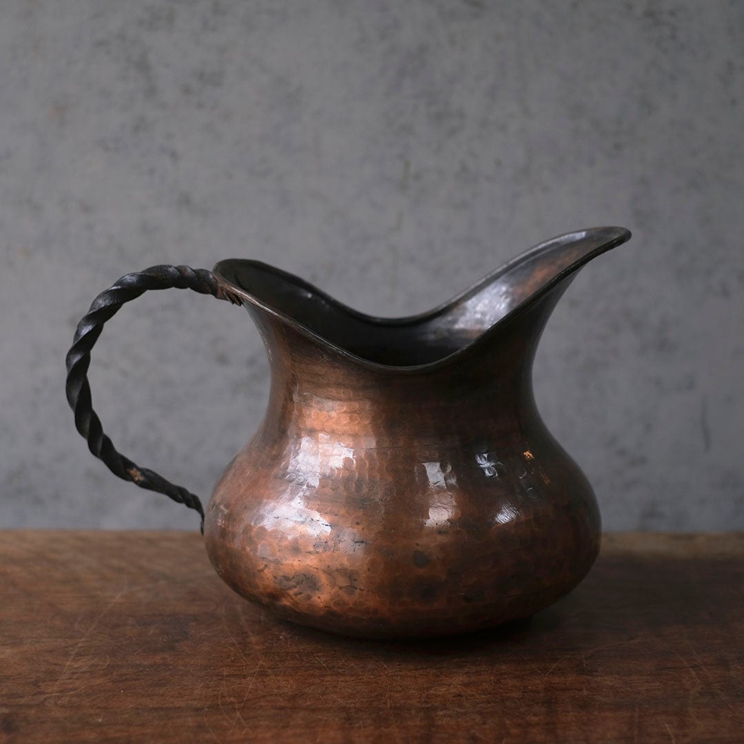 アンティーク 銅製ハンマードジャグ 槌目仕上げ イギリス2