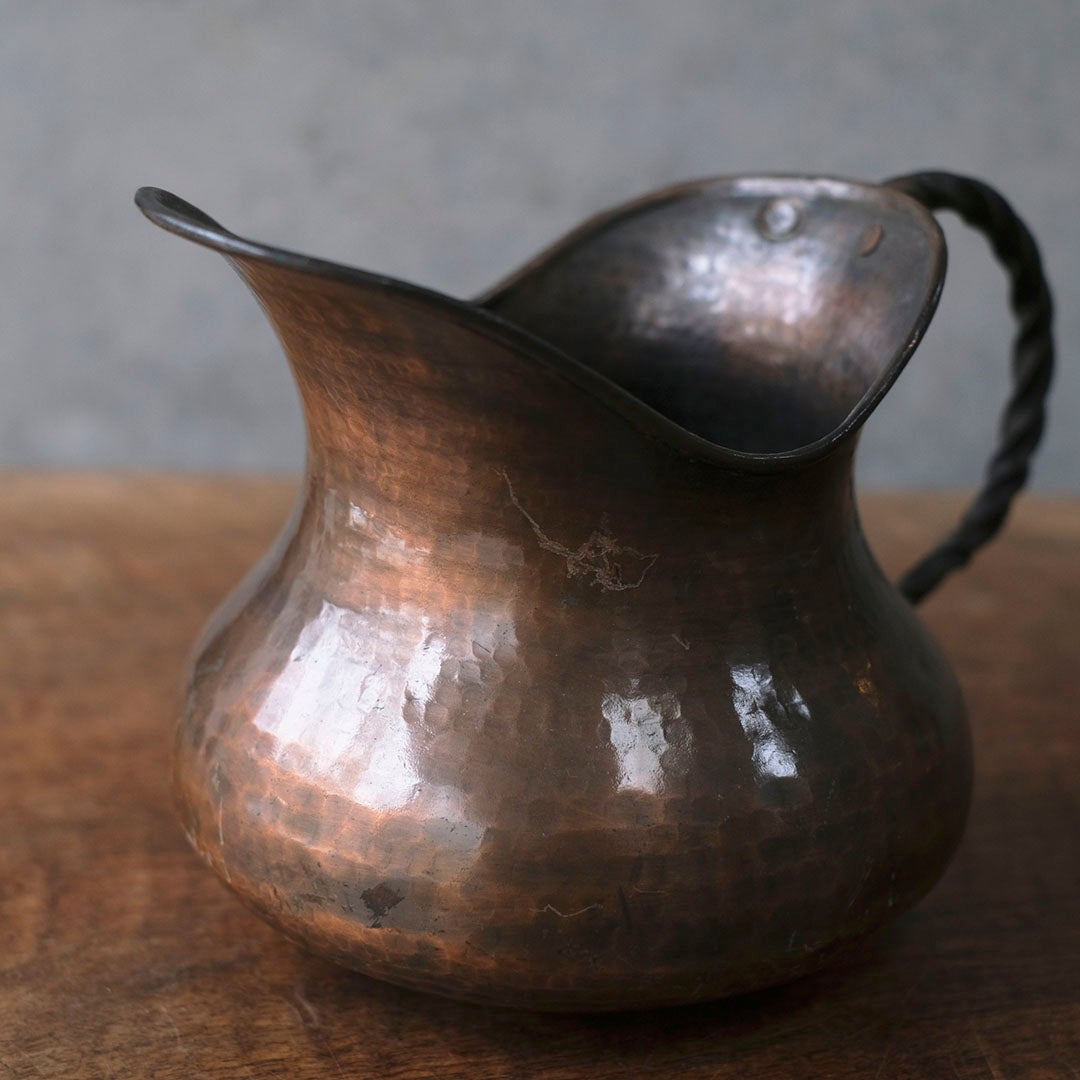 アンティーク 銅製ハンマードジャグ 槌目仕上げ イギリス3