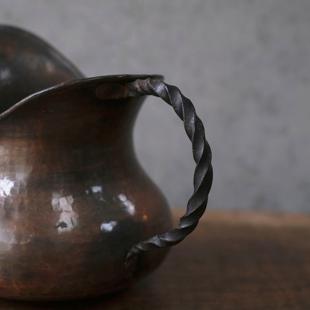 アンティーク 銅製ハンマードジャグ 槌目仕上げ イギリス4