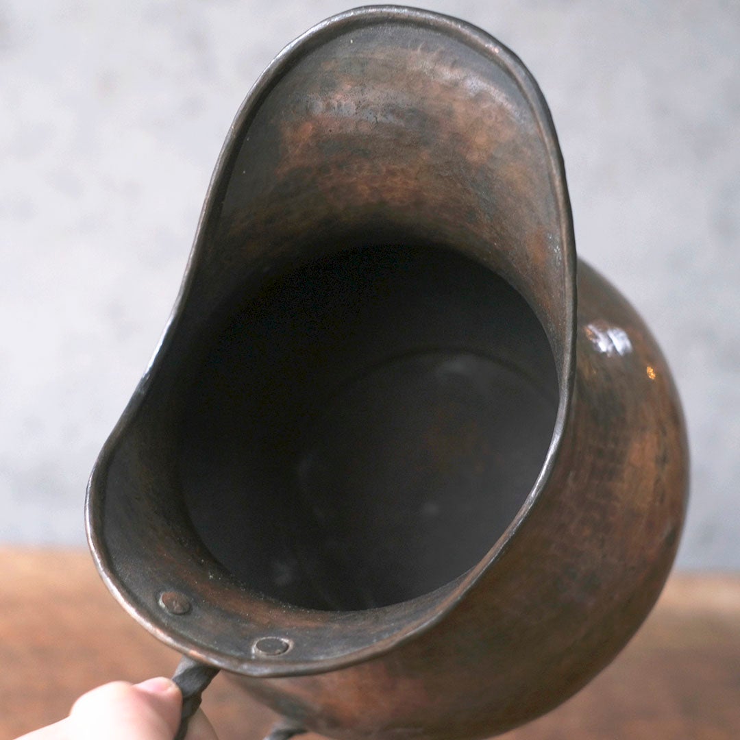 アンティーク 銅製ハンマードジャグ 槌目仕上げ イギリス5