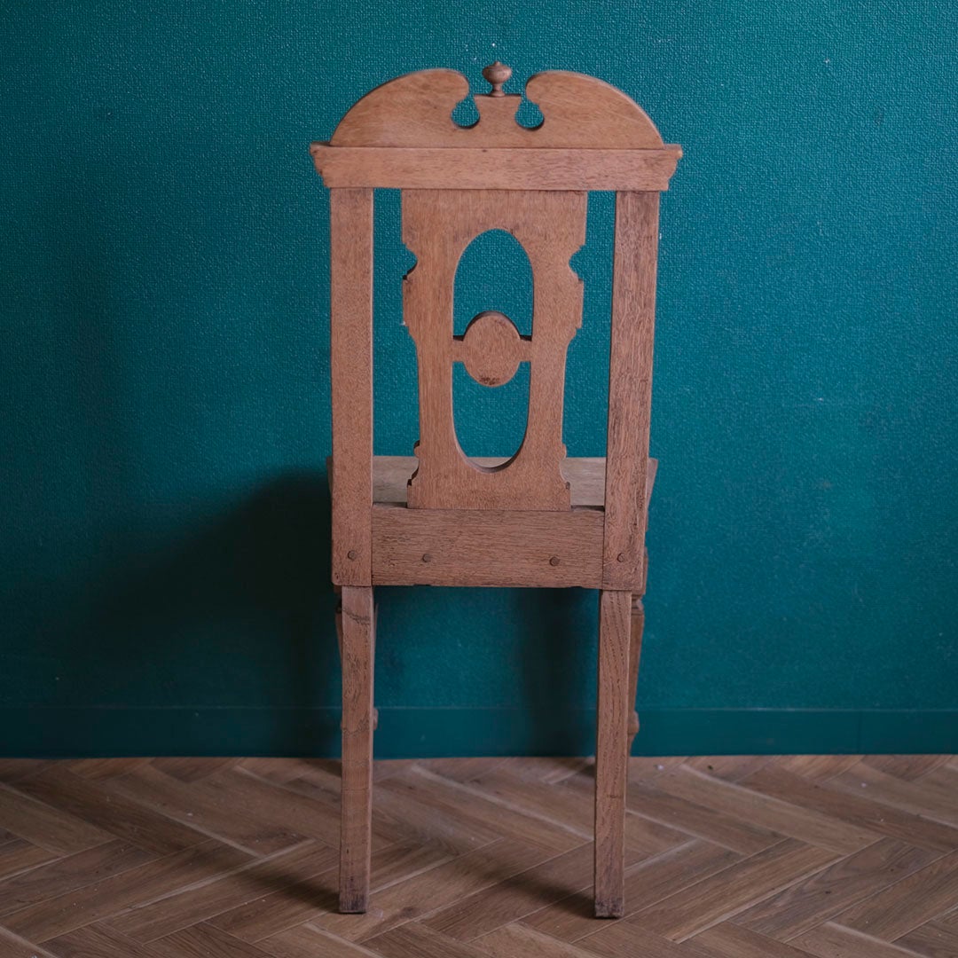 アンティーク ホールチェアD 剥離されたエントランスチェア 飾り椅子 オーク イギリス/アンティーク家具12