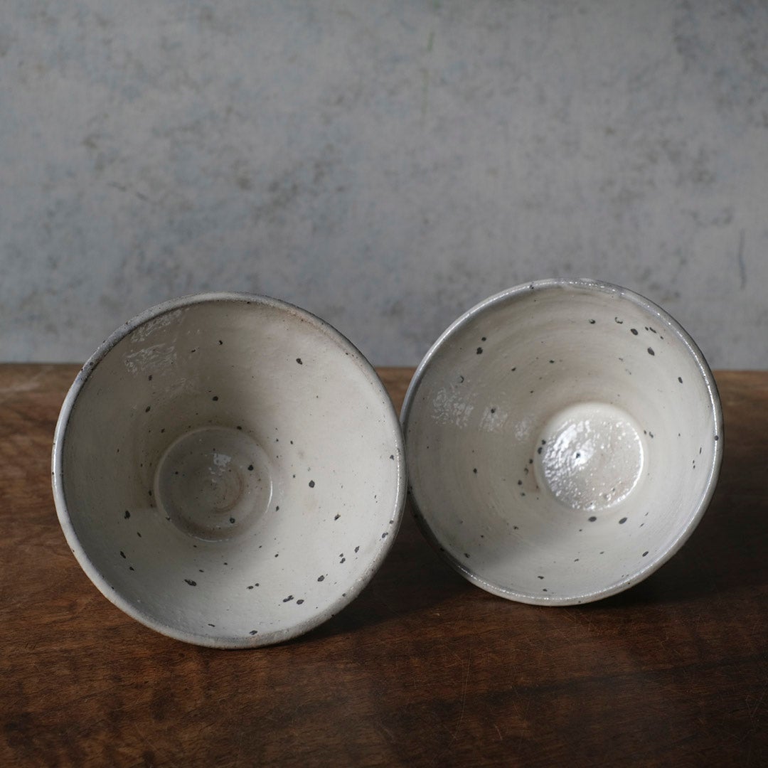 MALTOオリジナル 飯茶碗 しのぎ 粉引き 高円寺 本島幸雄・作2