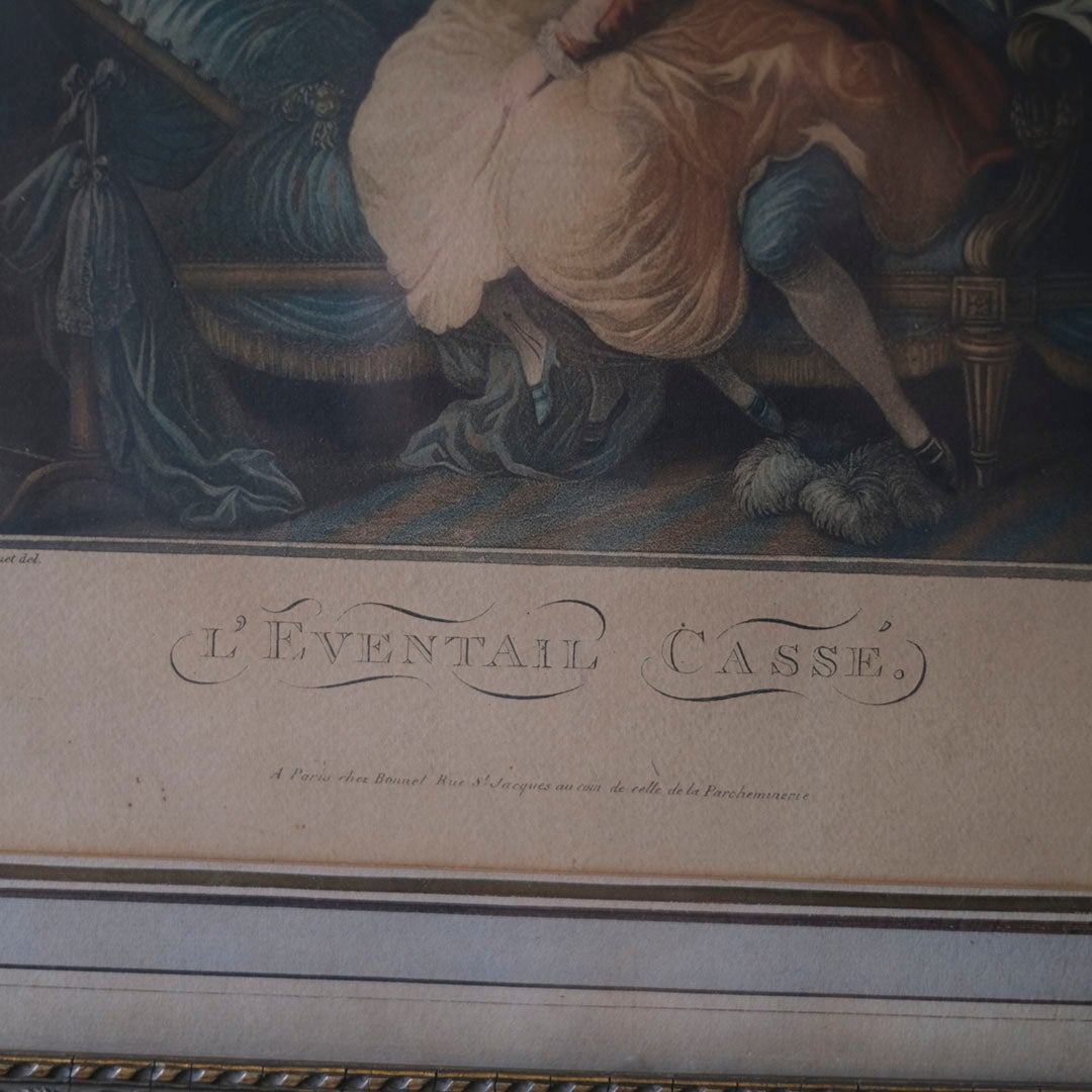 アンティークリトグラフピクチャー フランス 石版画5