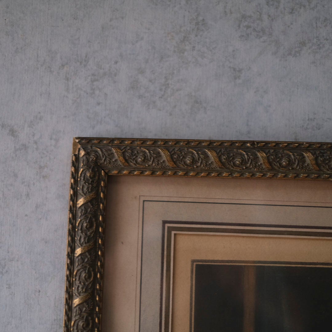 アンティークリトグラフピクチャー フランス 石版画6